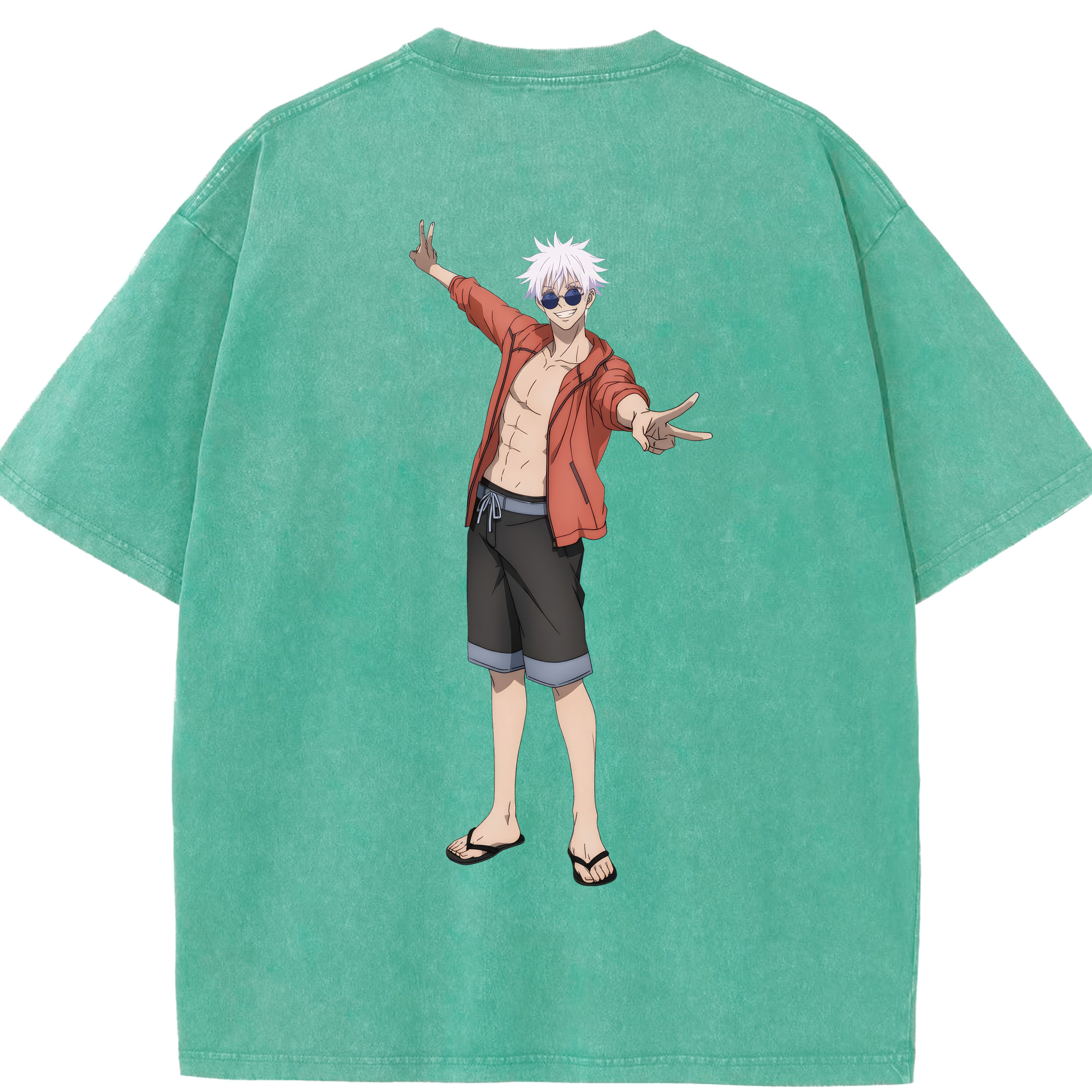 （画像用） 呪術廻戦 Jujutsu Kaisen 綿100% ヴィンテージ風 半袖Tシャツ（背面プリント）